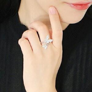 Pt950 バタフライ デザイン ダイヤモンド リング 0.36ct 蝶 チョウ ちょうちょ ダイア SIクラス GOODカット エレガント プラチナ ギフト パヴェ CSR0315-PTの画像