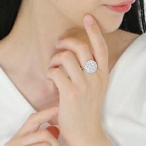pt900 1.0ct ダイヤモンド ディスク パヴェ リング 1カラット セレブ ダイア プラチナ リング 指輪 ギフト pave 丸 ラウンド サークル CSR0318-PT | Classic CHESS | 02