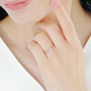 K18PG 0.1ct ハート ＆ キューピッド 一粒 ダイヤモンド リング ピンク ゴールド ダイヤ ダイア 6本爪 ミルククラウン H&C 指輪 レディース CSR0322-18P | Classic CHESS | 02