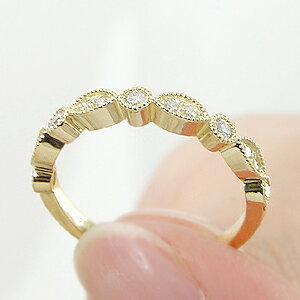 K18YG ミル打ち ダイヤモンド リング  SIクラス Goodカット 0.20ct イエロー ゴールド 指輪 ミルグレイン グッドカット CSR0324-18Y | Classic CHESS | 03
