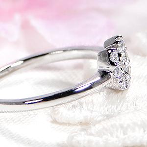 ＰＴ　ダイヤモンドリング 0.10カラット 馬蹄 Classic CHESS Pt900 馬蹄 ダイヤモンド ピンキーリング 0.10ct
