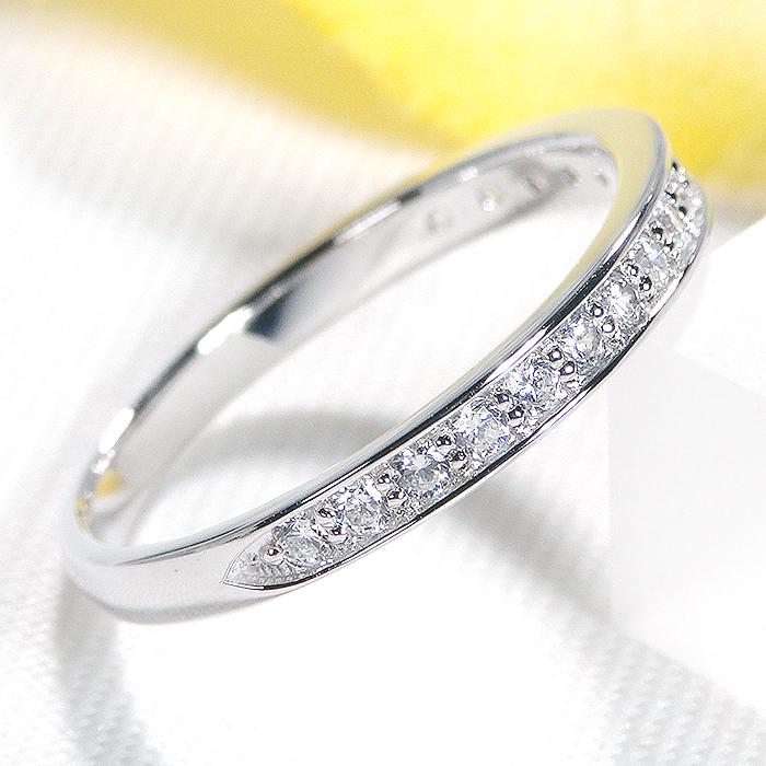 Pt950 ダイヤモンド ハーフ エタニティ リング 0.30ct ダイヤ 可愛い 人気 プラチナ エンゲージ マリッジ 重ね着け デイリー  CSR0339-PT クラシックチェス | Classic CHESS | 03