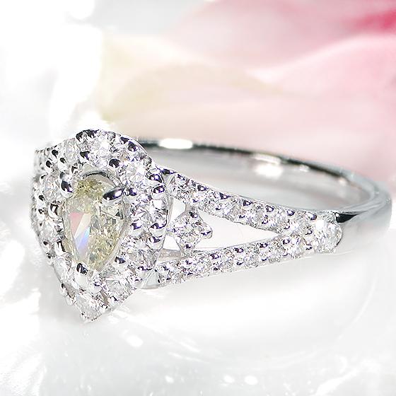 プラチナ ダイヤモンドリング 0.377カラット ダイヤモンド プラチナリング(計1.0カラット/Fカラー/VS1/3EX