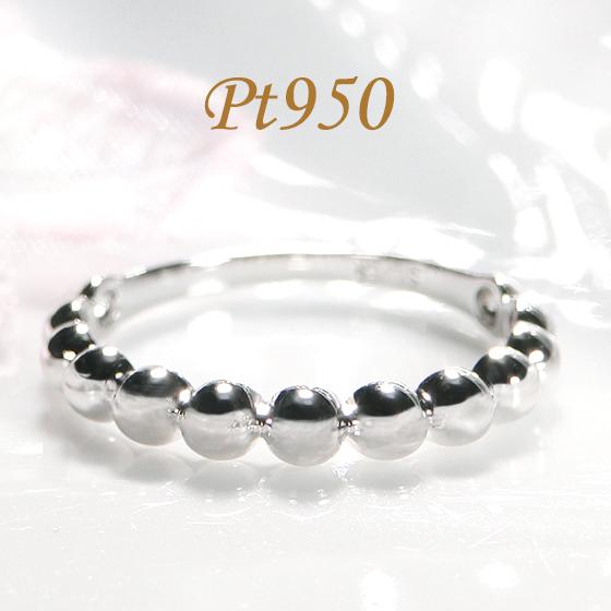 pt950 プラチナ 地金 ドットリング  無垢  ゴールド 玉 ドット ミラーボール ボール  ドットリング  クラシックチェス 上品 重ね付け CSR0360-PT | Classic CHESS
