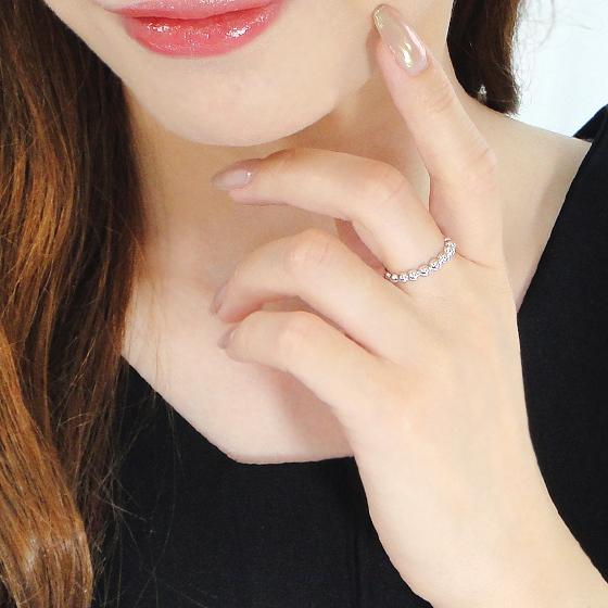 pt950 プラチナ 地金 ドットリング  無垢  ゴールド 玉 ドット ミラーボール ボール  ドットリング  クラシックチェス 上品 重ね付け CSR0360-PT | Classic CHESS | 02