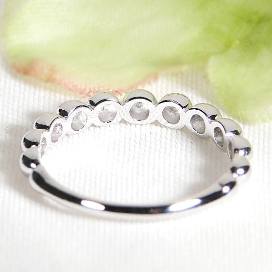 pt950 プラチナ 地金 ドットリング  無垢  ゴールド 玉 ドット ミラーボール ボール  ドットリング  クラシックチェス 上品 重ね付け CSR0360-PT | Classic CHESS | 04