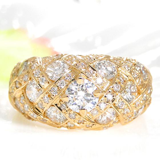 K18YG ダイヤモンド リング Gカラー VS2 VG 2.9ct 送料無料 保証書 ダイヤ 人気 イエロー ゴールド 2.9カラット 指輪 レディース ジュエリー ダイア CSR0364-18Y | Classic CHESS | 04