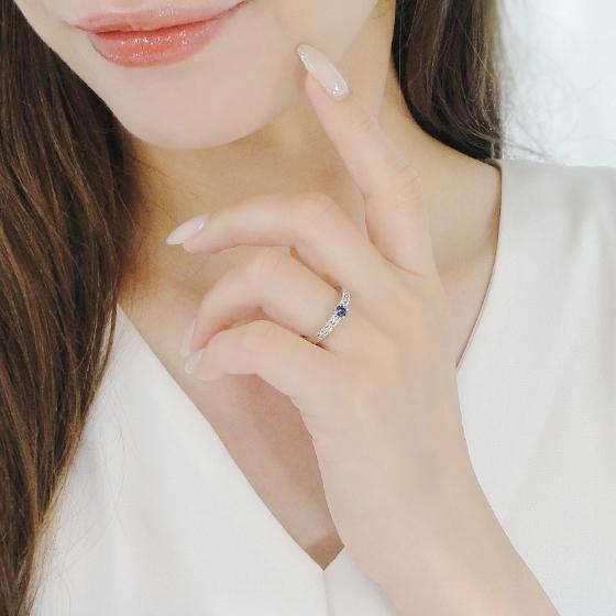 ファンシーカラーサファイアとダイヤモンドのリング　PT950 #17 ファンシーカラーサファイアとダイヤモンドのリング PT950 #17