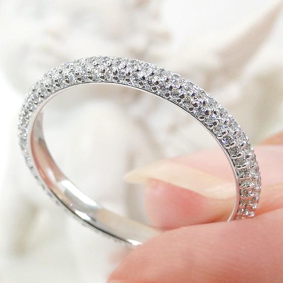 4℃ エタニティ マリッジリング K18WG メレダイヤモンド 12.5号 4℃ エタニティ マリッジリング K18WG メレダイヤモンド 12.5号 4