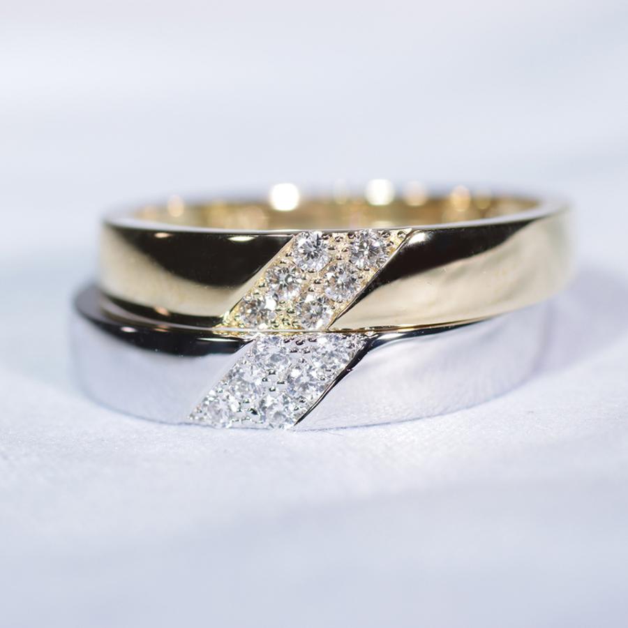 Classic CHESS（クラシックチェス） Pt950 K18YG ダイヤモンド リング