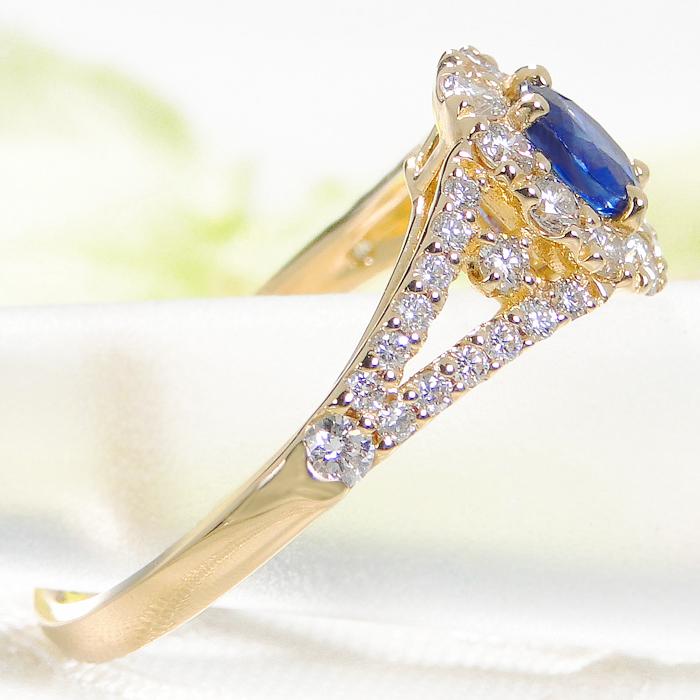 Pt950 K18YG サファイア ダイヤ リング 送料無料 ダイヤ プラチナ ゴールド ダイアモンド サファイヤ フラワー 花 ダイア ダイアモンド ゴールド 指輪 CSR0398 | Classic CHESS | 01