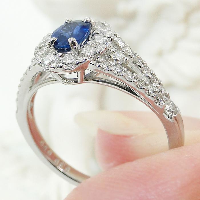 Pt950 K18YG サファイア ダイヤ リング 送料無料 ダイヤ プラチナ ゴールド ダイアモンド サファイヤ フラワー 花 ダイア ダイアモンド ゴールド 指輪 CSR0398 | Classic CHESS | 04