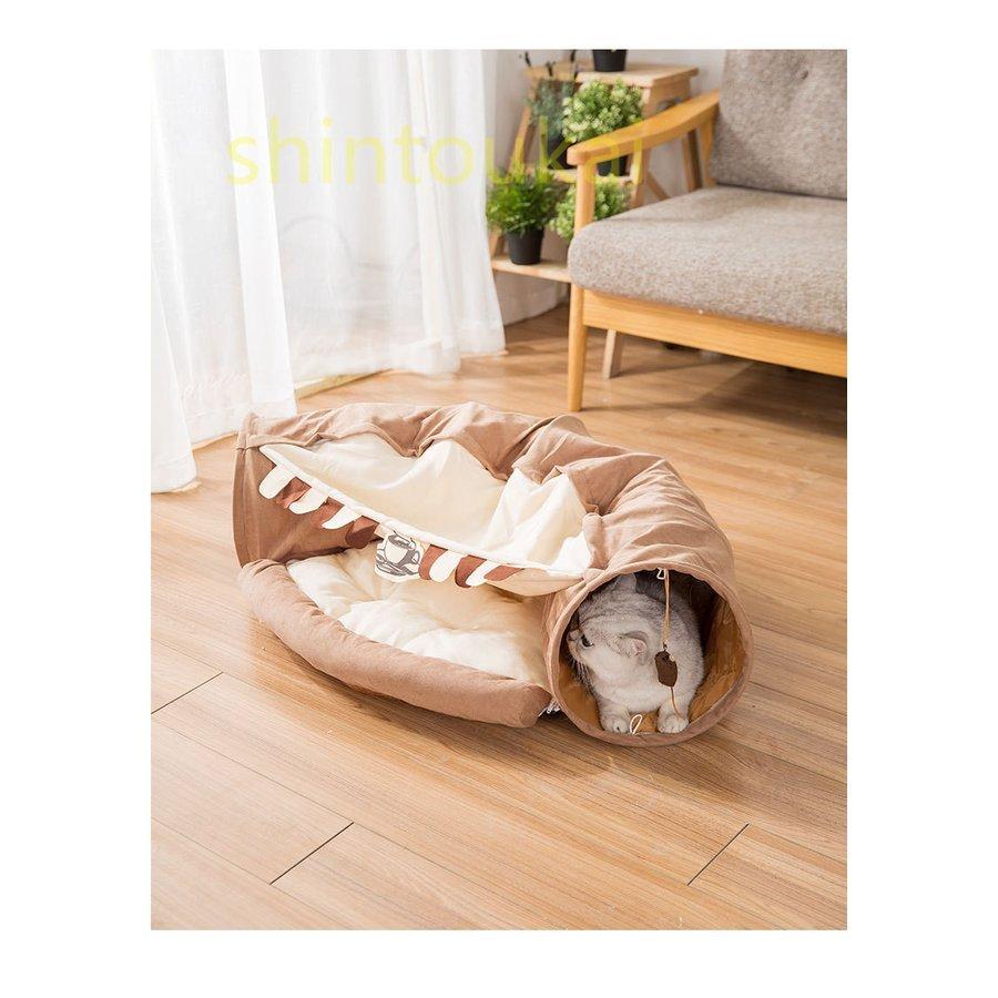 海外ブランド ベッド クッション ハウス 猫 トンネル 猫 ハウス キャットハウス オシャレ キャットハウス 猫 トンネル 猫 ハウス 猫テント 遊び場 ドーム型ベッド 折り畳み可 誘い玉付き 四季通用 猫ベッド ペット遊宅 Www Threeriversofs Com