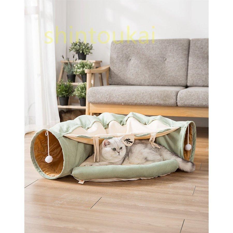 海外ブランド ベッド クッション ハウス 猫 トンネル 猫 ハウス キャットハウス オシャレ キャットハウス 猫 トンネル 猫 ハウス 猫テント 遊び場 ドーム型ベッド 折り畳み可 誘い玉付き 四季通用 猫ベッド ペット遊宅 Www Threeriversofs Com
