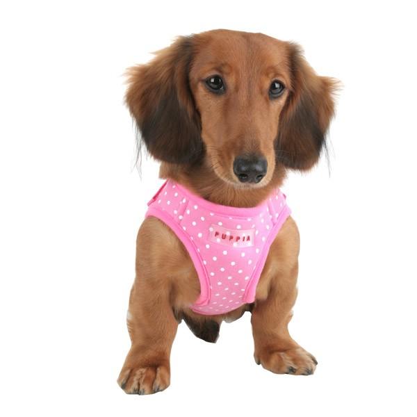 【50％OFF】【PUPPIA パピア】ドッティ胴輪（ハーネス）　S〜L（AH301） |  | 01