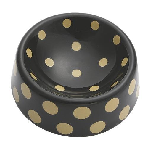 【在庫処分】ブラックドット　フードボール　犬　猫　食器 |  | 01