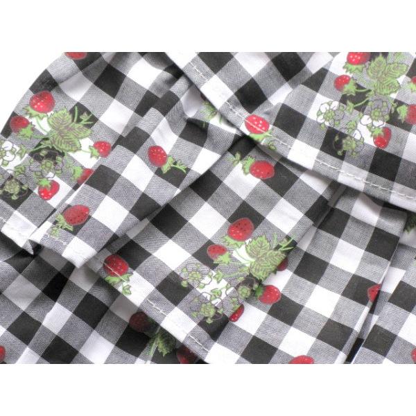 ギンガムチェック＆いちごワンピ　SS〜M　犬　ワンピース |  | 01