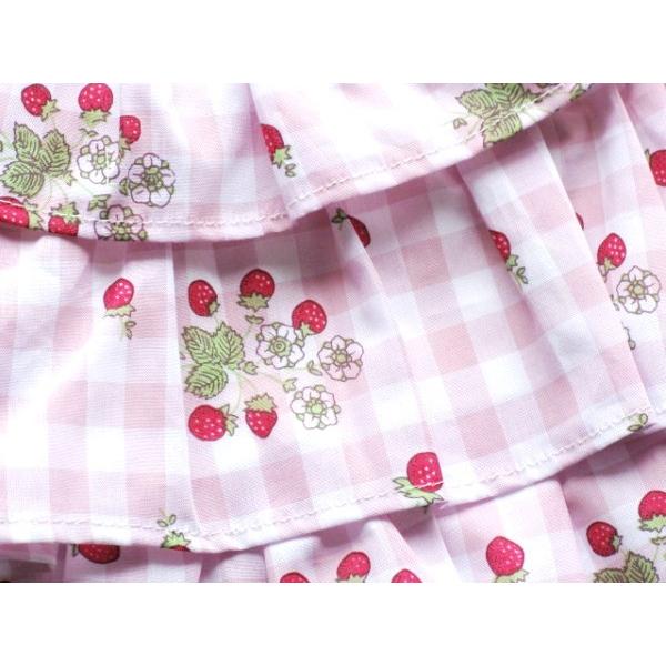 ギンガムチェック＆いちごワンピ SS〜M 犬 ワンピース : Pet Healing