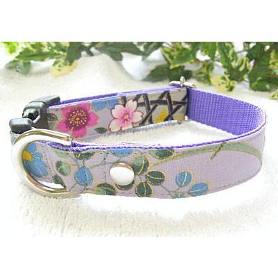 【50％OFF】【四季の華：和紫】L　犬　首輪＆リードセット |  | 01