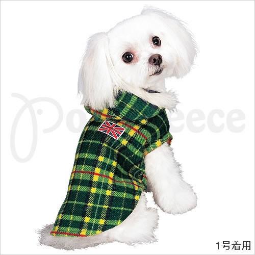 オーダーページ】犬服 ボンバーヒートのツーピース 濃グレー×タータン