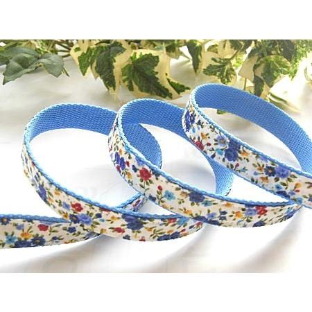 【30％OFF】【プチフラワー：ブルー】M　犬　首輪＆リードセット |  | 01