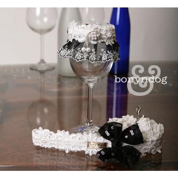 bonyndog　peal ラグジュアリーレース カラー＆リードセット　S〜XL　 | 