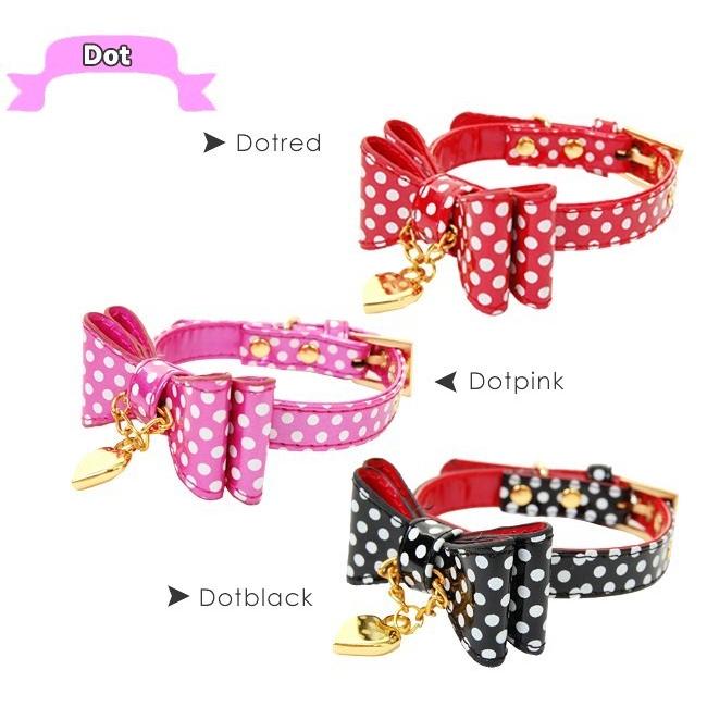 【50％OFF】【RADICA*ラディカ】エナメルの水玉リボンカラー　M（R5005）　犬　首輪 | 