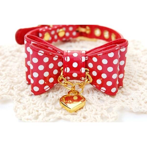 【50％OFF】【RADICA*ラディカ】エナメルの水玉リボンカラー　M（R5005）　犬　首輪 |  | 02