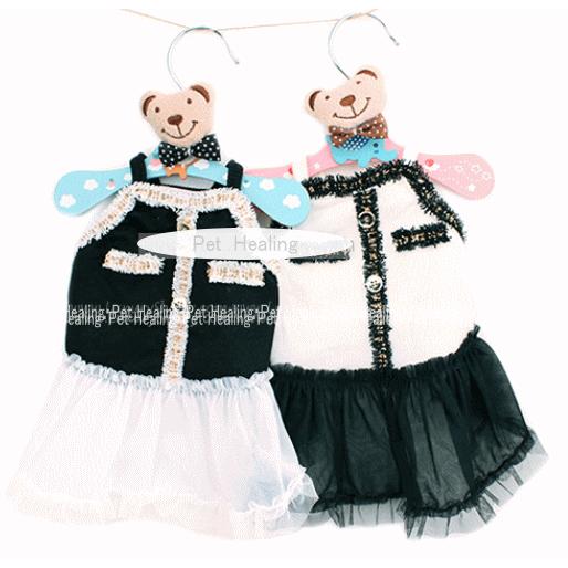 バイカラーチュールワンピース XS〜XL 犬 服 : Pet Healing(ペット