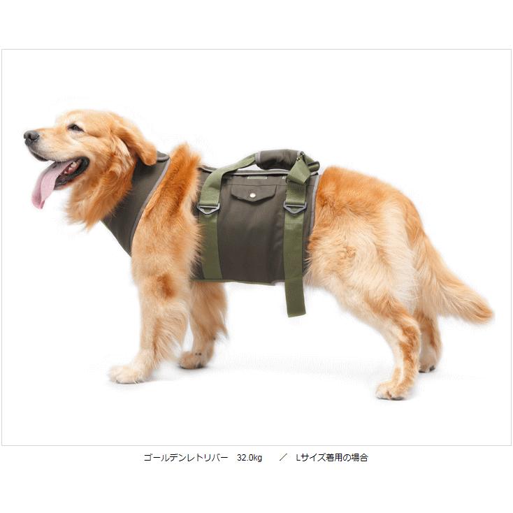 大型犬用介護ハーネス ミリタリー S〜LL【歩行補助ハーネスLaLaWalk