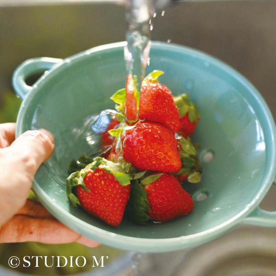studio m'（スタジオエム） ベリーボウル 水切り ざる コランダー 日本