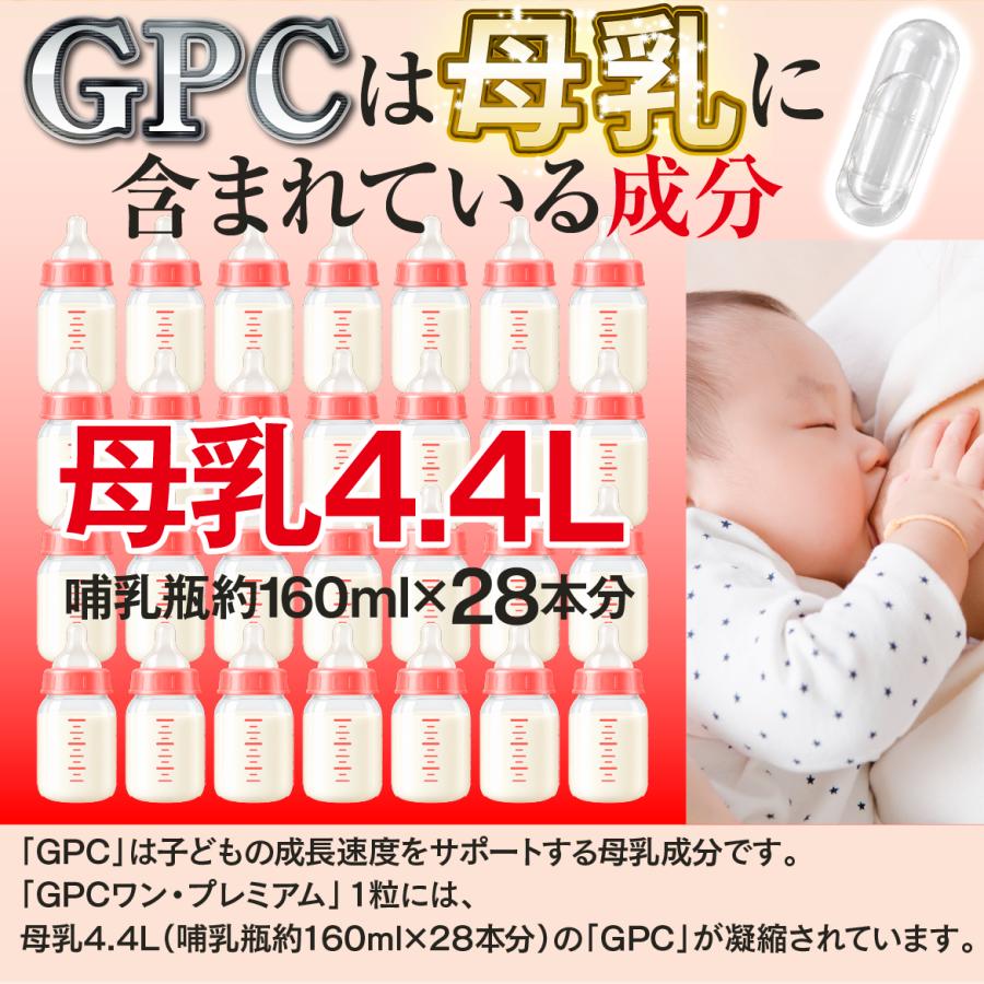 公式】GPCワン・プレミアム 30粒 アルファGPC 550mg 母乳成分 子供