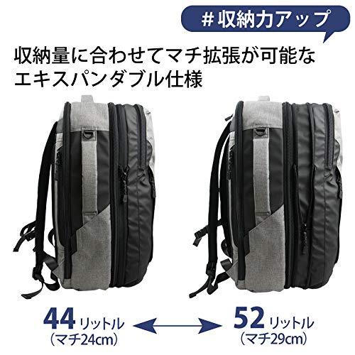 [ムスタッシュ] リュック メンズ 大容量 50L リュックサック 撥水加工 ビジネス ビジネスリュック MIU-0520 ブラック 