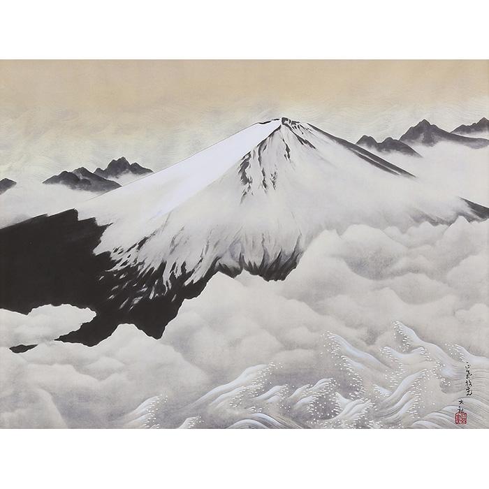 横山大観 正気放光 複製画 巧藝画 10号 額 掛軸 大塚巧藝社 : クラウド
