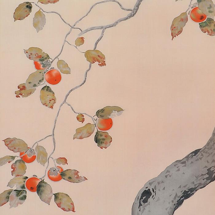 菱田春草 柿に猫 複製画 巧藝画 掛け軸 掛軸 限定200部 岩絵具手彩色 大塚巧藝社 残り1点で販売終了 |  | 02