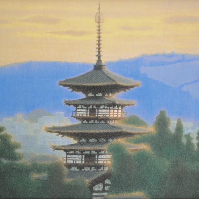 平山郁夫 薬師寺東塔 シルクロード（終着点） 複製画 6号 著作権者承認