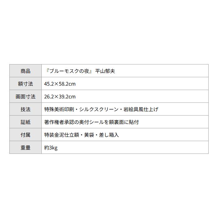 平山郁夫 ブルーモスクの夜 シルクロード 複製画 6号 著作権者承認 大塚巧藝社 |  | 06