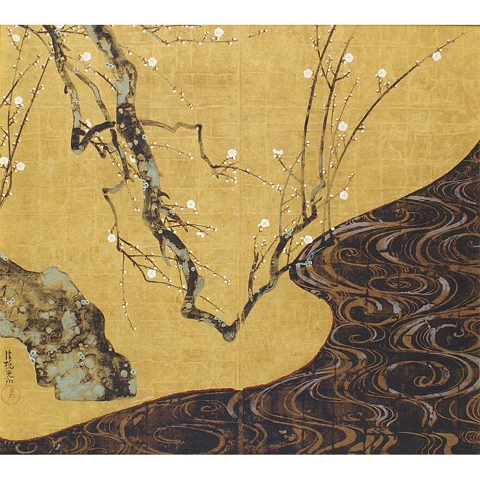 尾形光琳 紅白梅図 右隻・左隻セット 複製画 巧藝画 大塚巧藝社 |  | 03