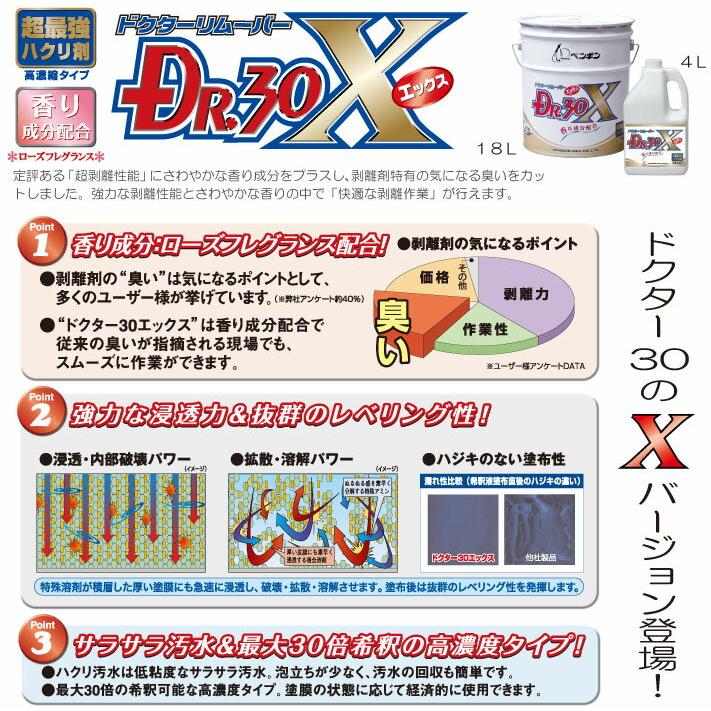 ペンギンワックス ペンギン ドクター30X（18L)【業務用 ワックス剥離剤