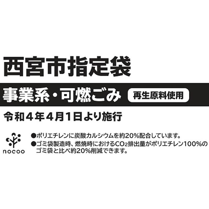 サニパック 西宮市指定袋 45L 10枚×60冊（1ケース）GCN4D   業務用 可燃ごみ袋 まとめ買い 45リットル 事業ごみ 半透明の画像