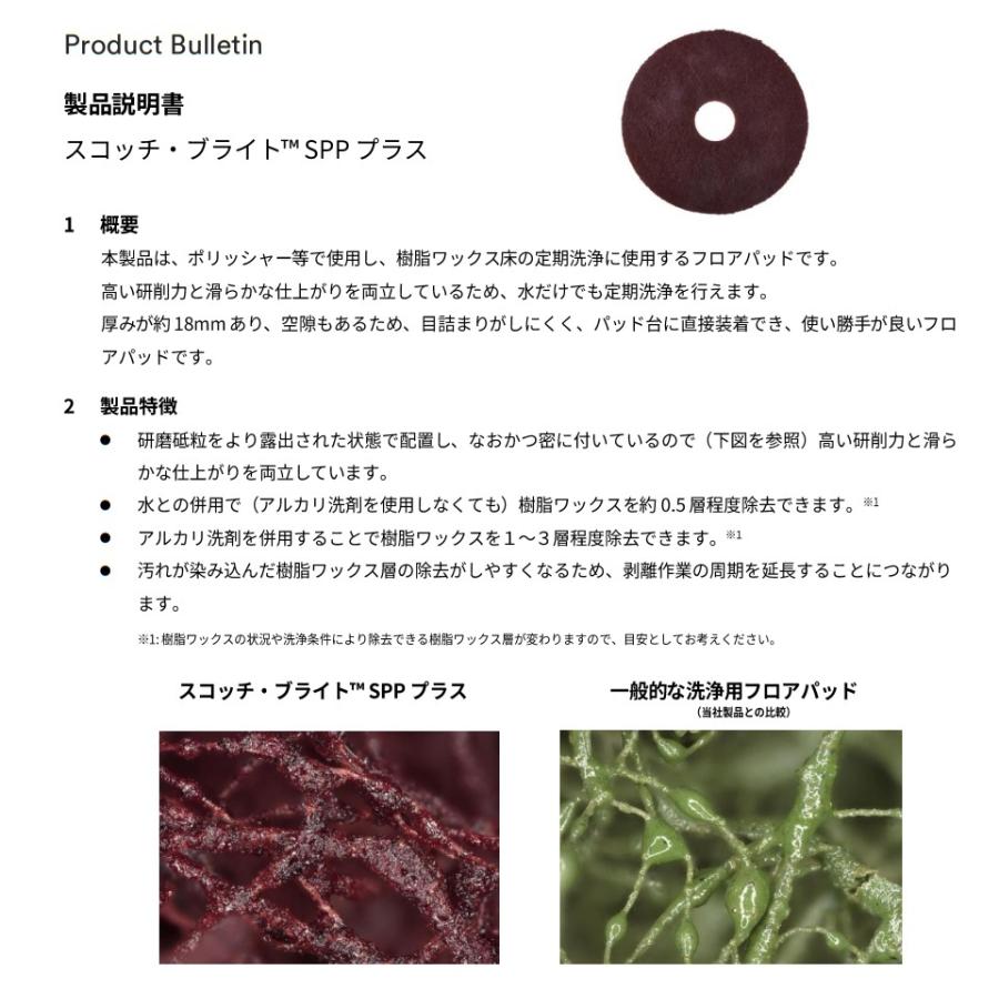 3M ジャパン SPPプラス 18インチ（5枚入）フロアパッド 業務用 フロア 