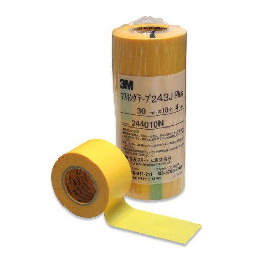 3M マスキングテープ 243J Plus 4箱セット 3M マスキングテープ243J PLUS 30mm×18m 4巻 : クレニズム Yahoo!店