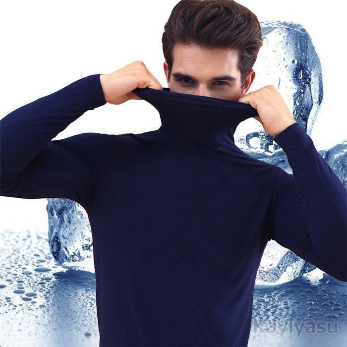 大人女性の メンズウエア 冷感シャツ スリムシャツ 肌着 カジュアル 運動着 部屋着 ゴルフウェア 接触冷感ゴルフシャツ 涼しい メンズ 夏コーデ 長袖tシャツ タートルネック スポーツシャツ アンダーシャツ 薄手通気 インナー 超ストレッチ Www Threeriversofs Com