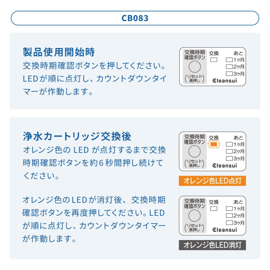 TVCM公開中 クリンスイ 蛇口直結型 浄水器 カートリッジ CBC06 6ヶ月 CBシリーズ 1個 交換カートリッジ PFAS ピーファス PFOS PFOA 有機フッ素化合物 [CBC06] | クリンスイ | 04
