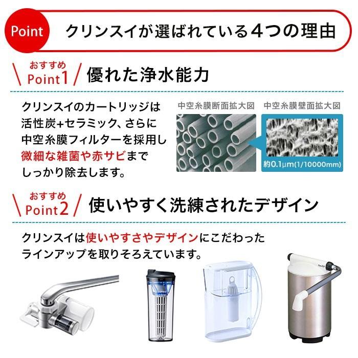 クリンスイ ポット型 浄水器 カートリッジ CPC5 2個 セット 交換カートリッジ 浄水カートリッジ PFAS PFOS PFOA CLEANSUI [CPC5S2--2]｜cleansui｜03