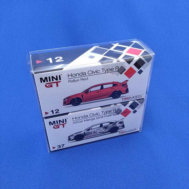 MINI GT 62台＋ケース付き 【まとめ売り】最終値下げ miniGT 収納 ケース 上下2段 10枚セット TGT02 保護用 展示用 Aタイプ