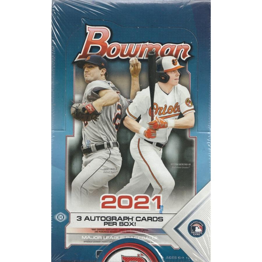 2021 bowman jumbo box MLB選手の直筆サイン3枚入 MLB 2021 BOWMAN BASEBALL JUMBO 1BOX(12パック入り) : トレカ
