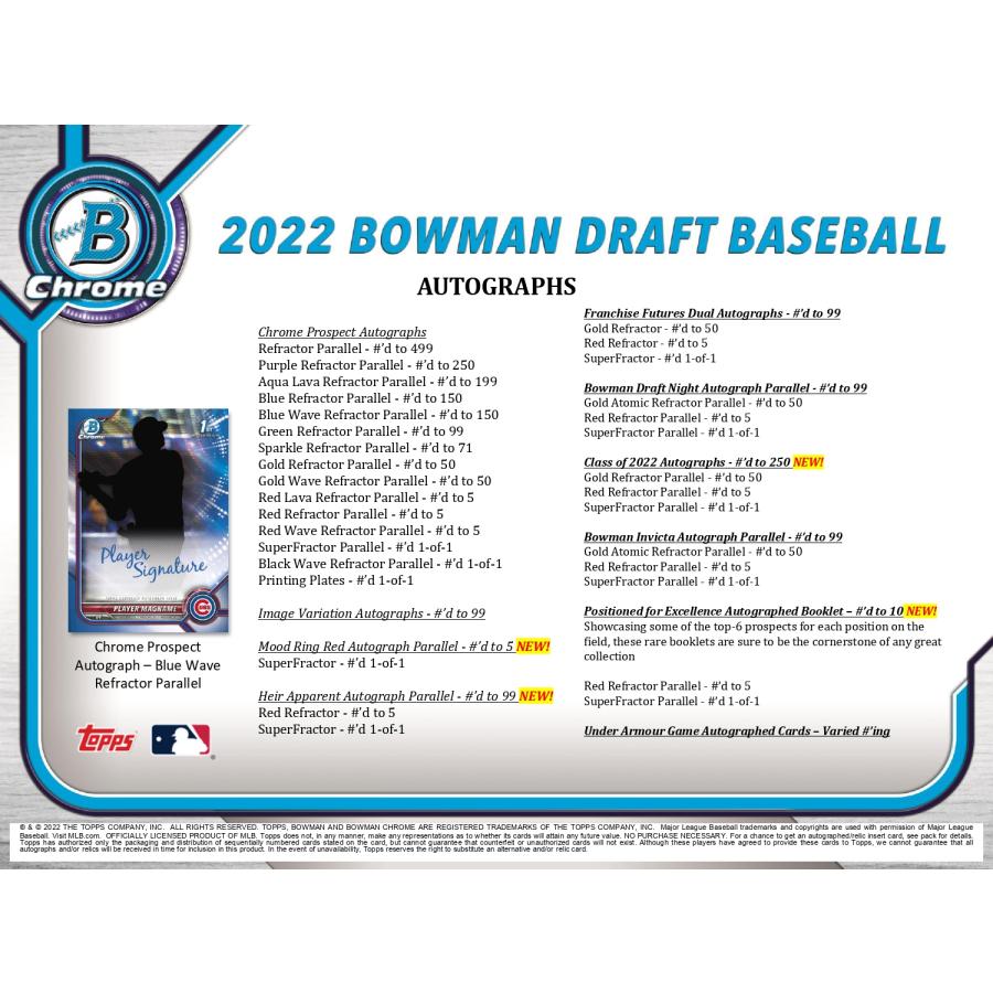 【予約】 MLB 2022 TOPPS BOWMAN DRAFT BASEBALL SUPER JUMBO 1BOX 【12月21日発売予定