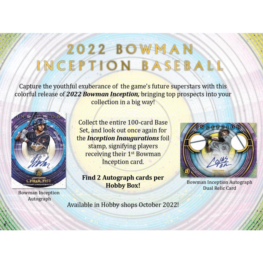 MLB 2022 TOPPS BOWMAN INCEPTION BASEBALL HOBBY 1BOX