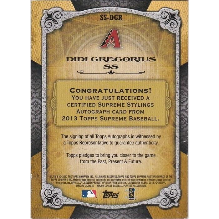 TOPPS 2013 Supreme ディディ・グレゴリウス Didi Gregorius /50